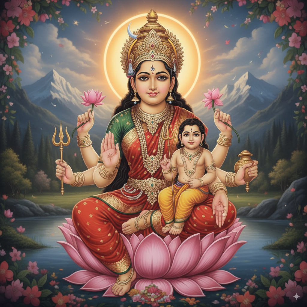 Divine portrait of Maa Skandamata